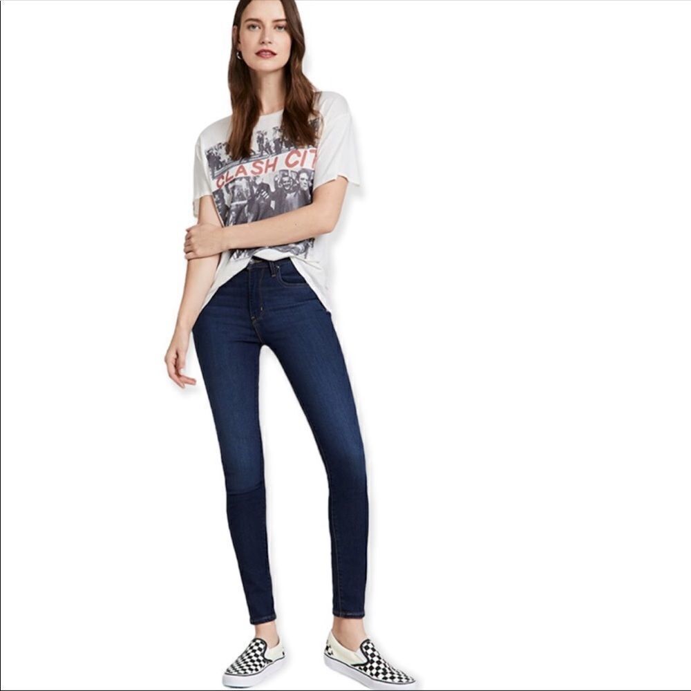 LEVI’S 29 721 Dark Wash High Rise Skinny Ankle Jeans
